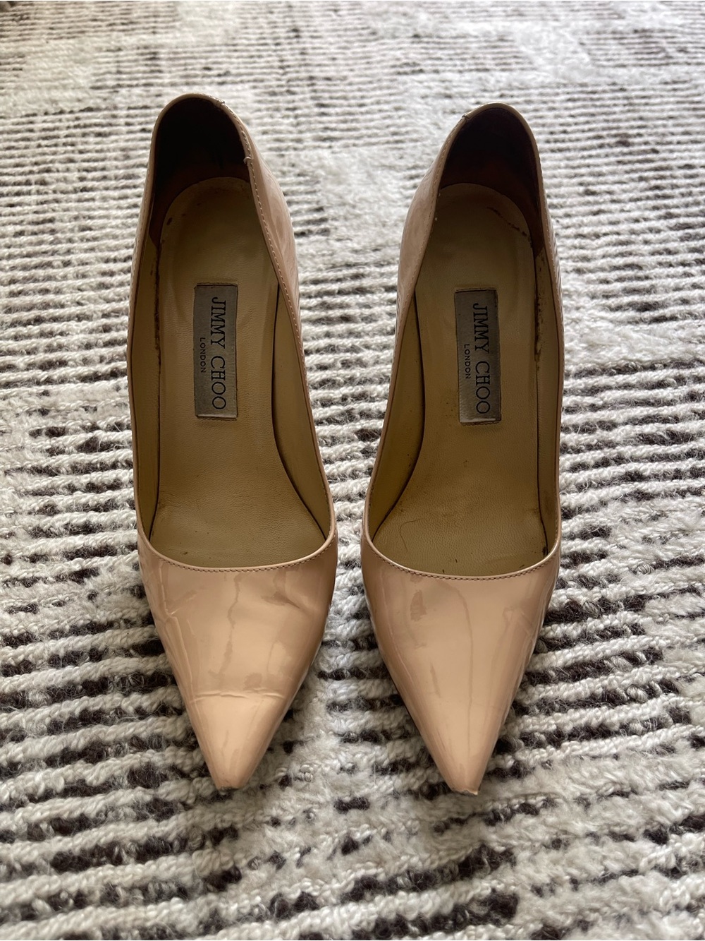 Jimmy Choo | Nude Patent Leather Heels